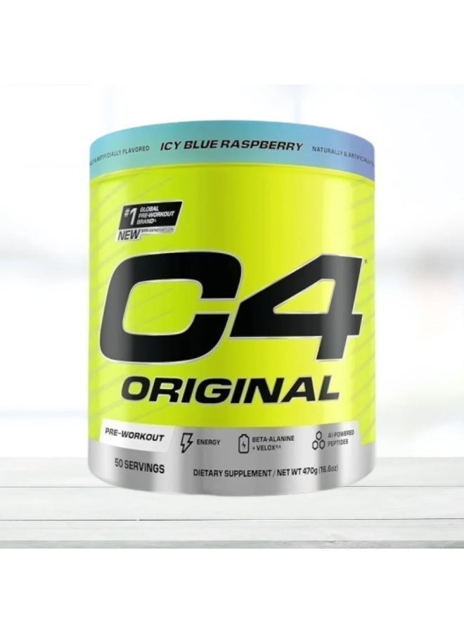 CELLUCOR C4 Extreme Pre-Workout Explosive Energy With Creatine Nitrate - Icy Blue Razz - 50 Servings - Image 1